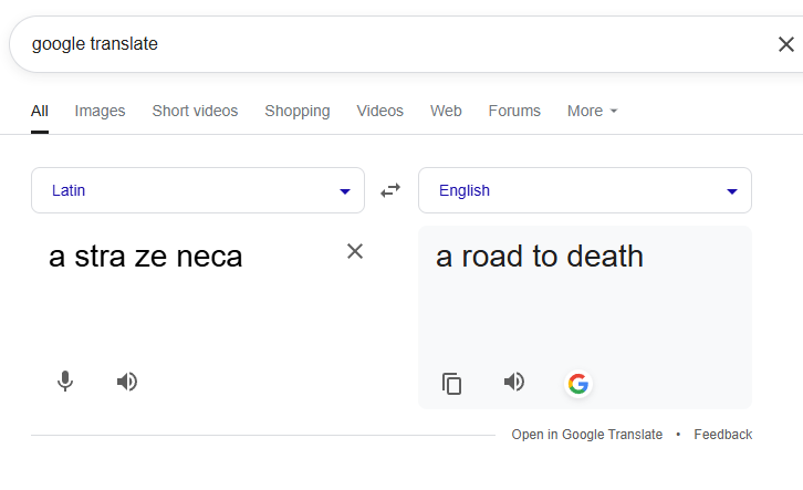 AstraZeneca translated from Latin into English