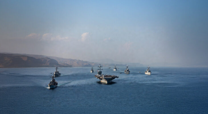 The U.S. Navy blockade of the Strait of Hormuz