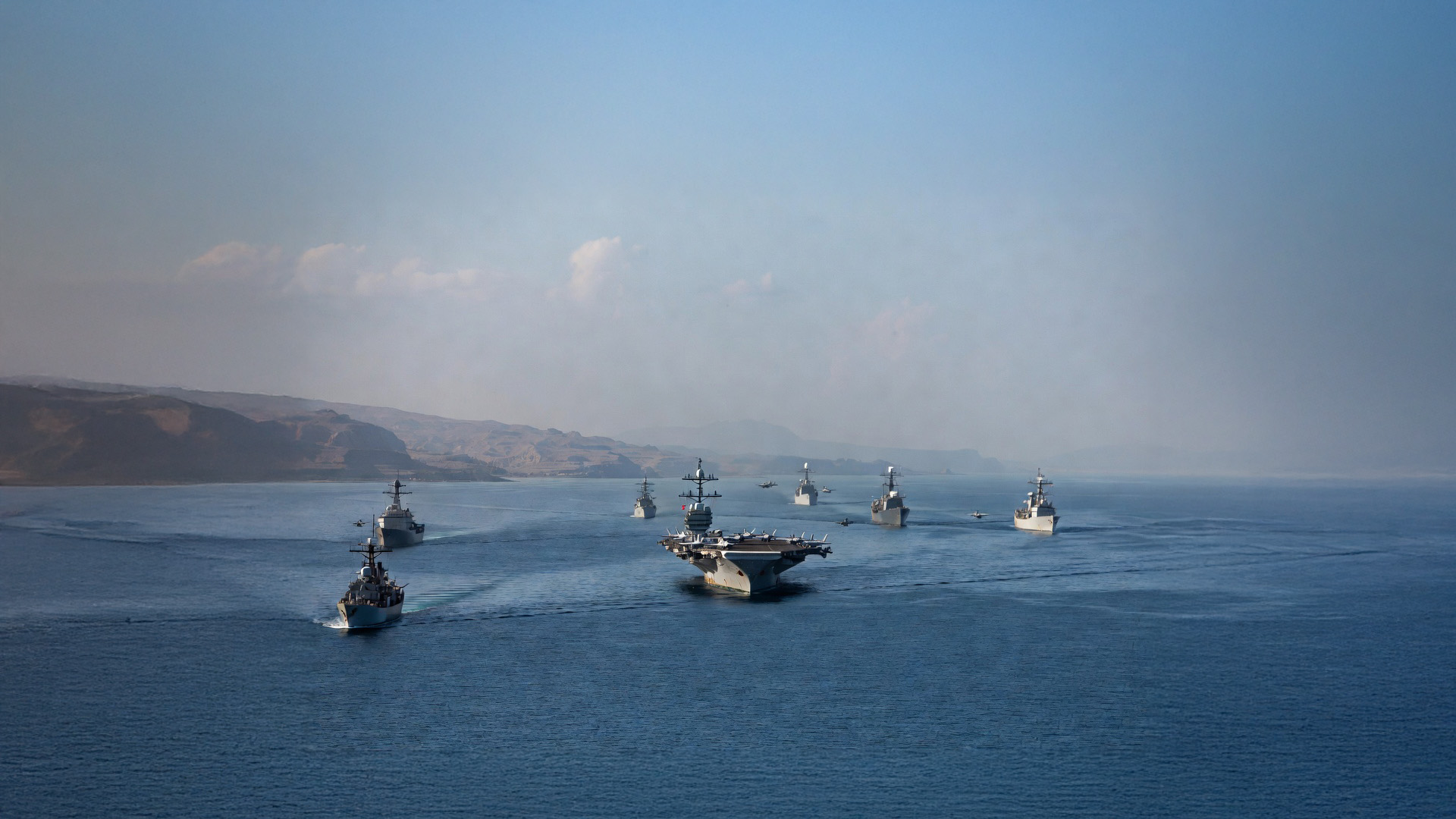 The U.S. Navy blockade of the Strait of Hormuz