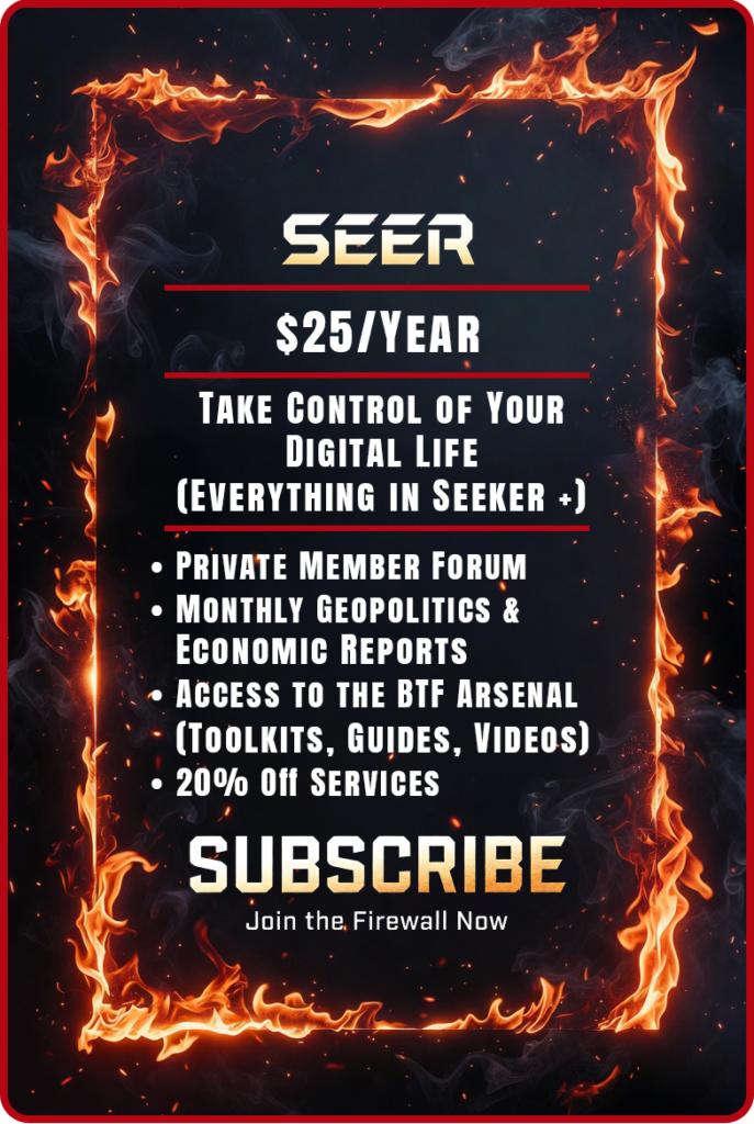 Join BackToFreedom as a "Seer." Take control of your digital life