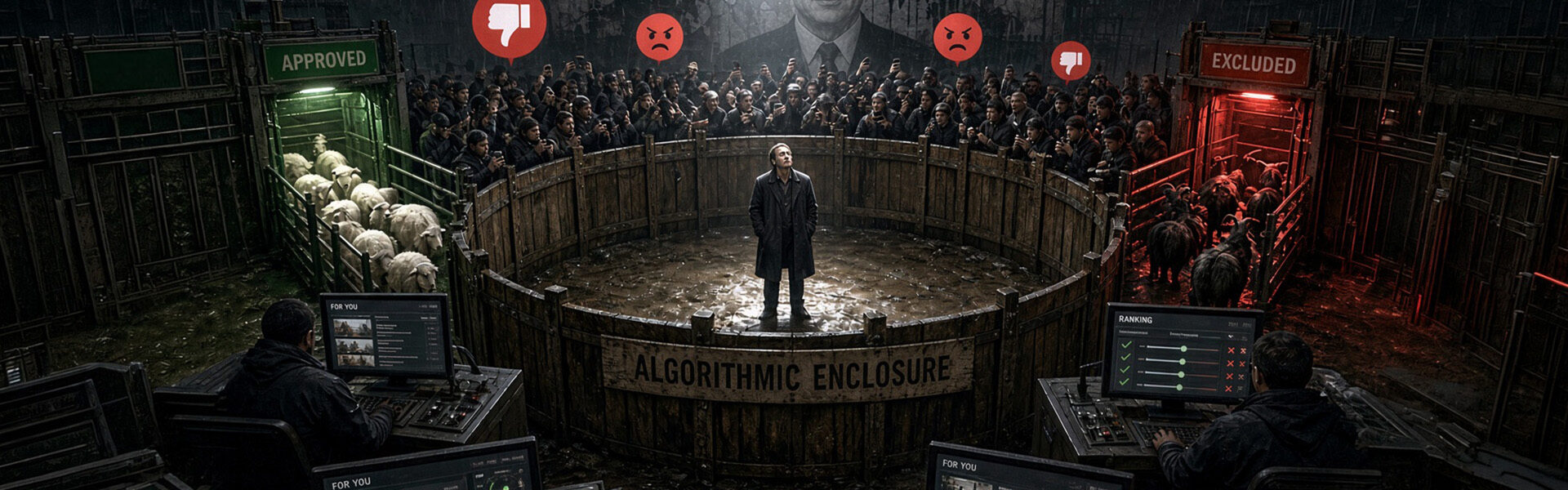 The algorithmic enclosure depicted as a sheep stockade