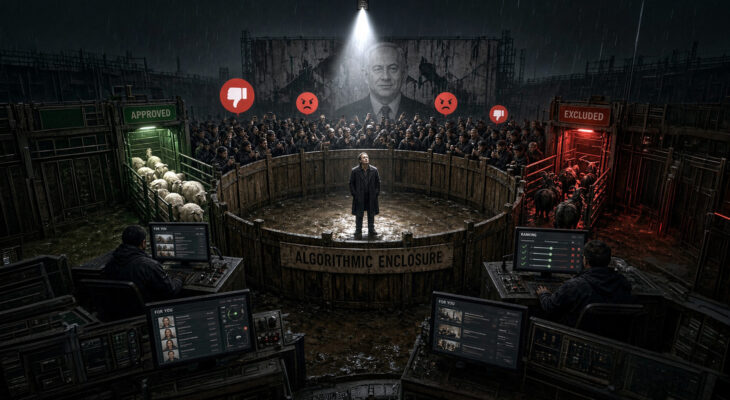 The algorithmic enclosure depicted as a sheep stockade